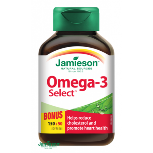 JAMIESON Omega-3 Select - Омега 3 1000 мг, 200 капсул